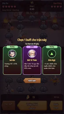 Chọn buff giữa trận trong Nghịch Thiên Chiến