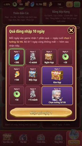 Quà đăng nhập 10 ngày