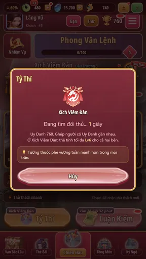 Đang tìm đối thủ