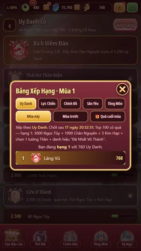 Bảng Xếp Hạng