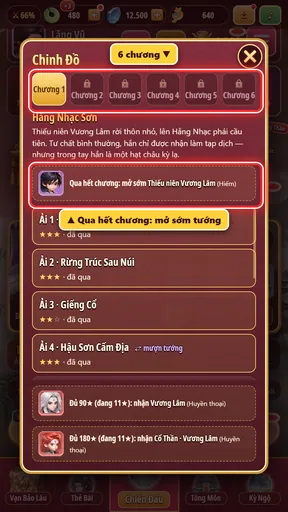 6 chương, qua hết chương mở sớm tướng