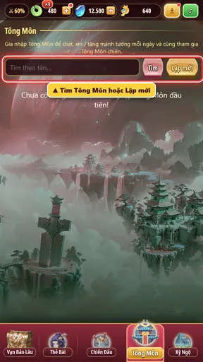 Tìm hoặc lập Tông Môn